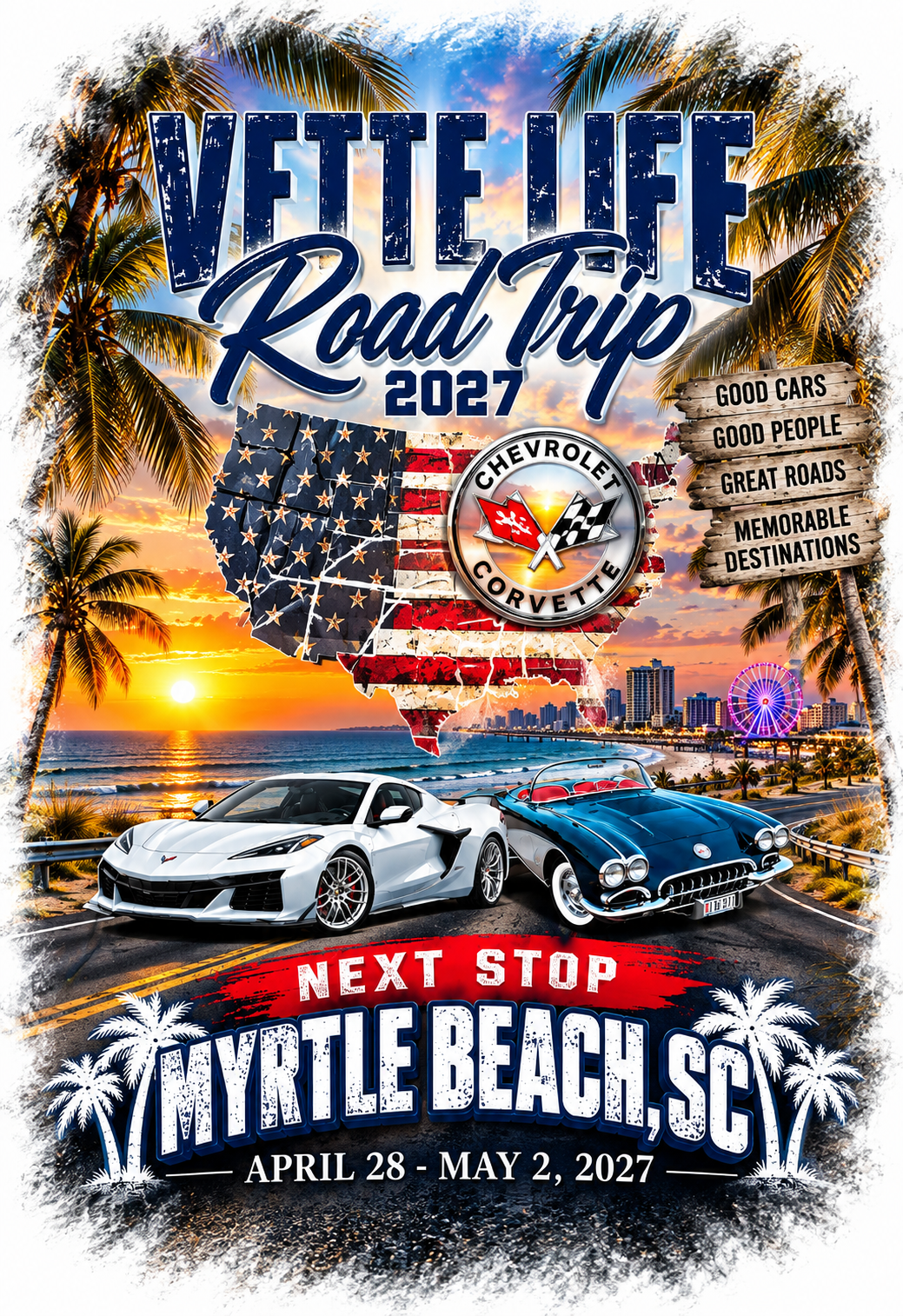Vette Life Road Trip - Road Trip T-shirt