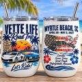 Vette Life Road Trip Commemorative Wine Cup with Straw
